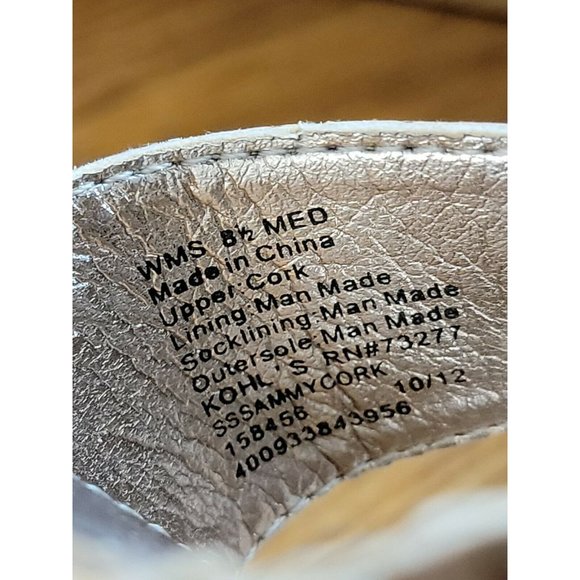 Women's Croft & Barrow Sole‎ (Sense) Ability Heel Sandals cork sz 8.5 M - Picture 4 of 9